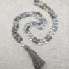 Labradorite Quartz and Calcite Mala