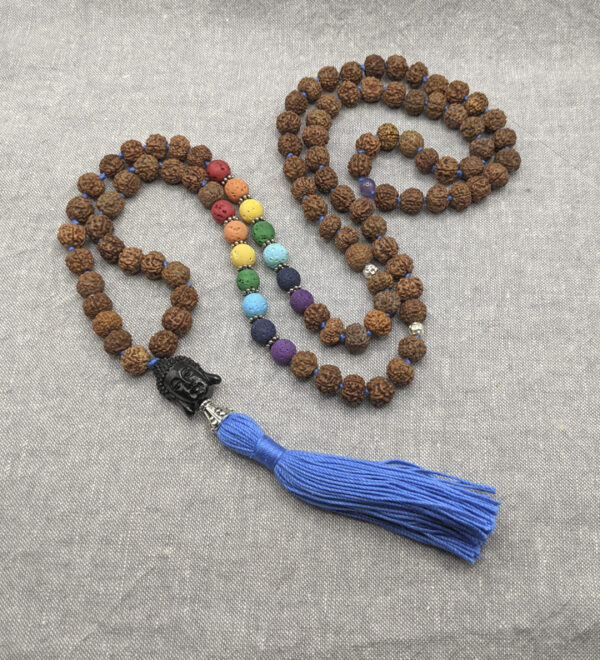 Rudraksha Chakra Mala Blue