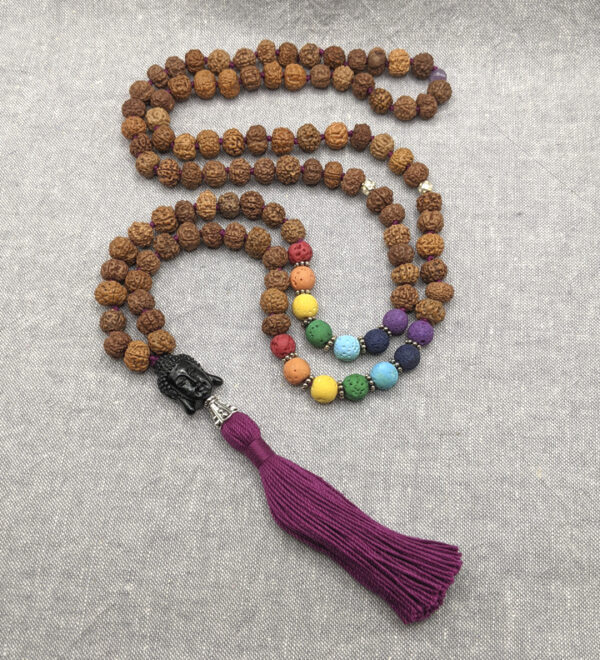 Rudraksha Chakra Mala Magenta