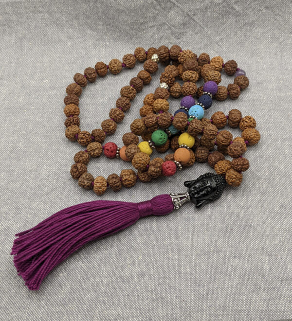 Rudraksha Chakra Mala Magenta - Image 2