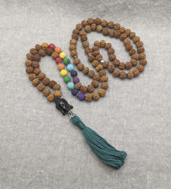 Rudraksha Chakra Mala Teal