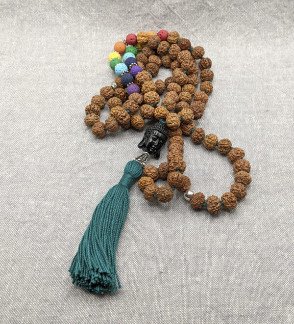 Rudraksha Chakra Mala Teal - Image 2