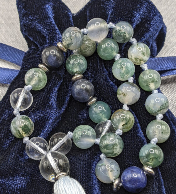 Green Moss Agate Pocket Mala - Image 3