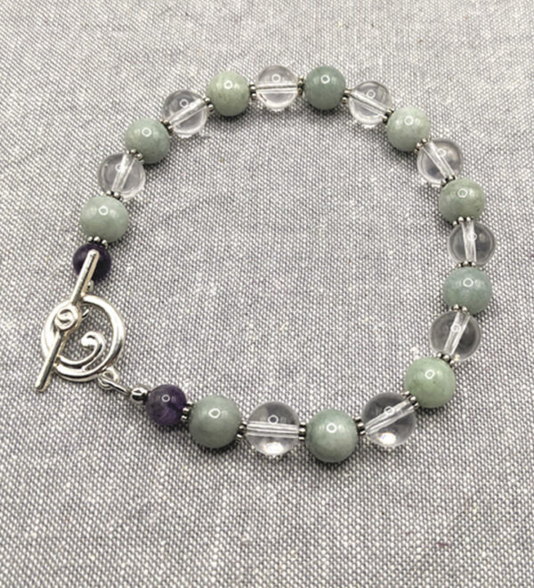 Burma Jade Clear Quartz Bracelet