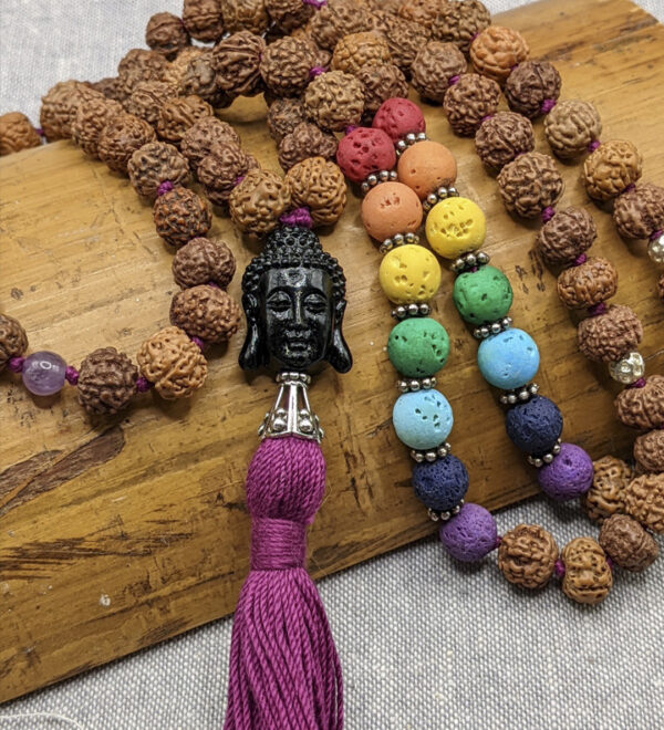 Rudraksha Chakra Mala Magenta - Image 4