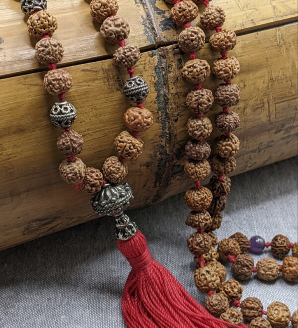 Rudraksha Red Tassel Mala - Image 3