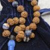 Rudraksha Sodalite Agate Pocket Mala - Image 3