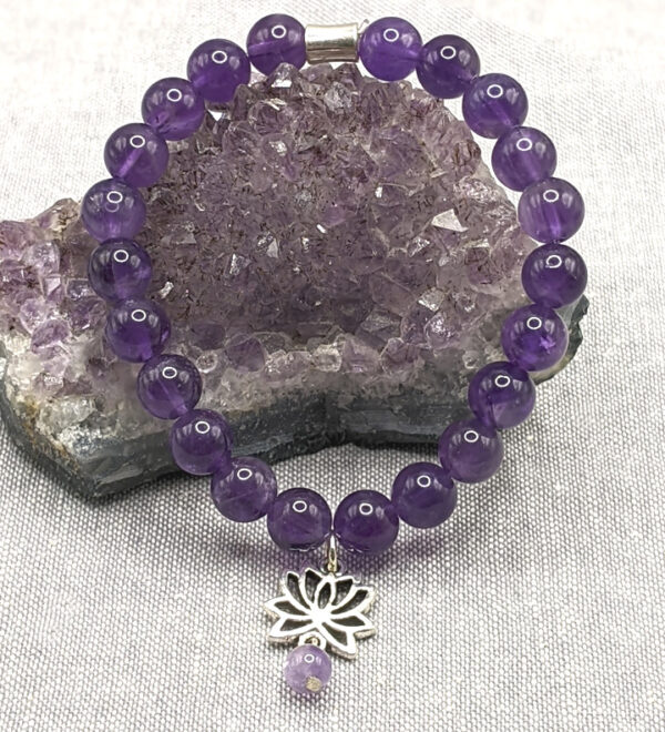 Amethyst Lotus Bracelet - Image 2