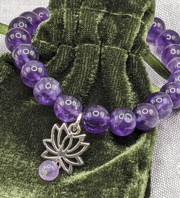 Amethyst Lotus Bracelet - Image 3