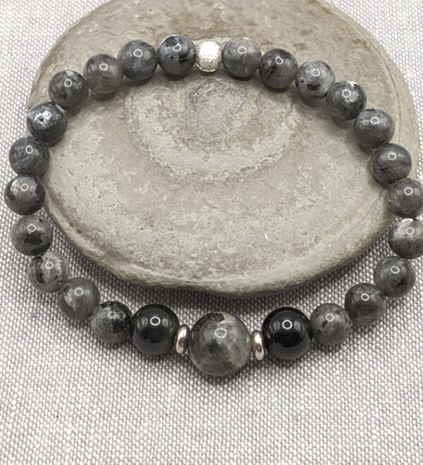 Larvikite and Obsidian Bracelet - Image 2