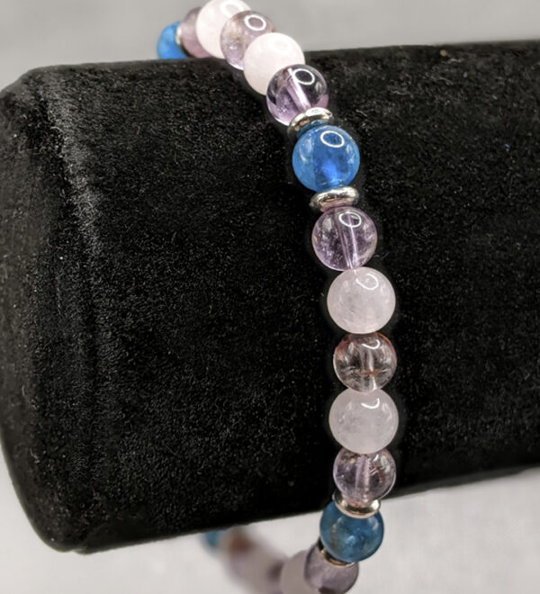 Super 7 Rose Quartz and Apatite Bracelet